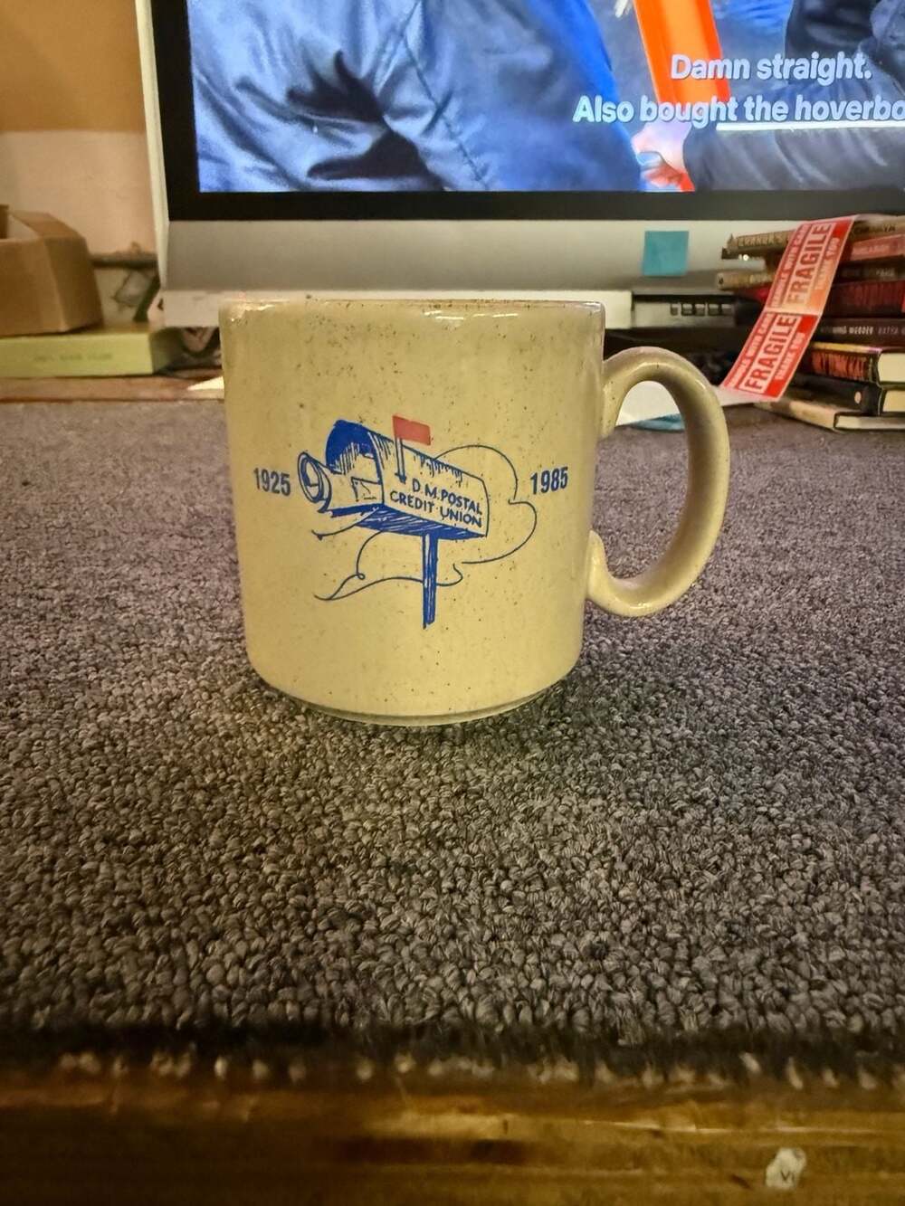 D.M. Postal Credit Union 1925-1985 Vintage Ceramic Coffee Mug Made in England